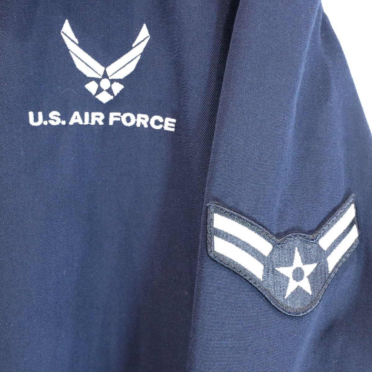 SALE///// 00年代 米軍実物 U.S.MILITARY USAF DSCP フライトスイングトップジャケット ミリタリー 空軍 紺 ( メンズ 48L ) M5870_画像5