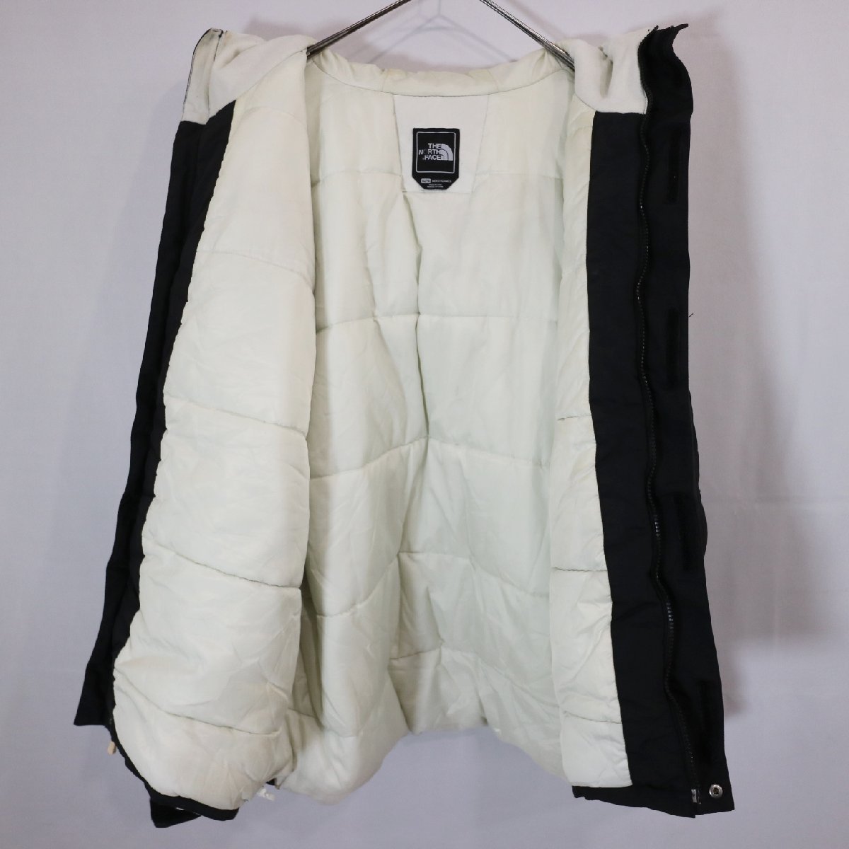 SALE///// THE NORTH FACE ノースフェイス HYVENT ナイロンジャケット アウトドア アウター ブラック×ホワイト ( メンズ XL ) M7689_画像3