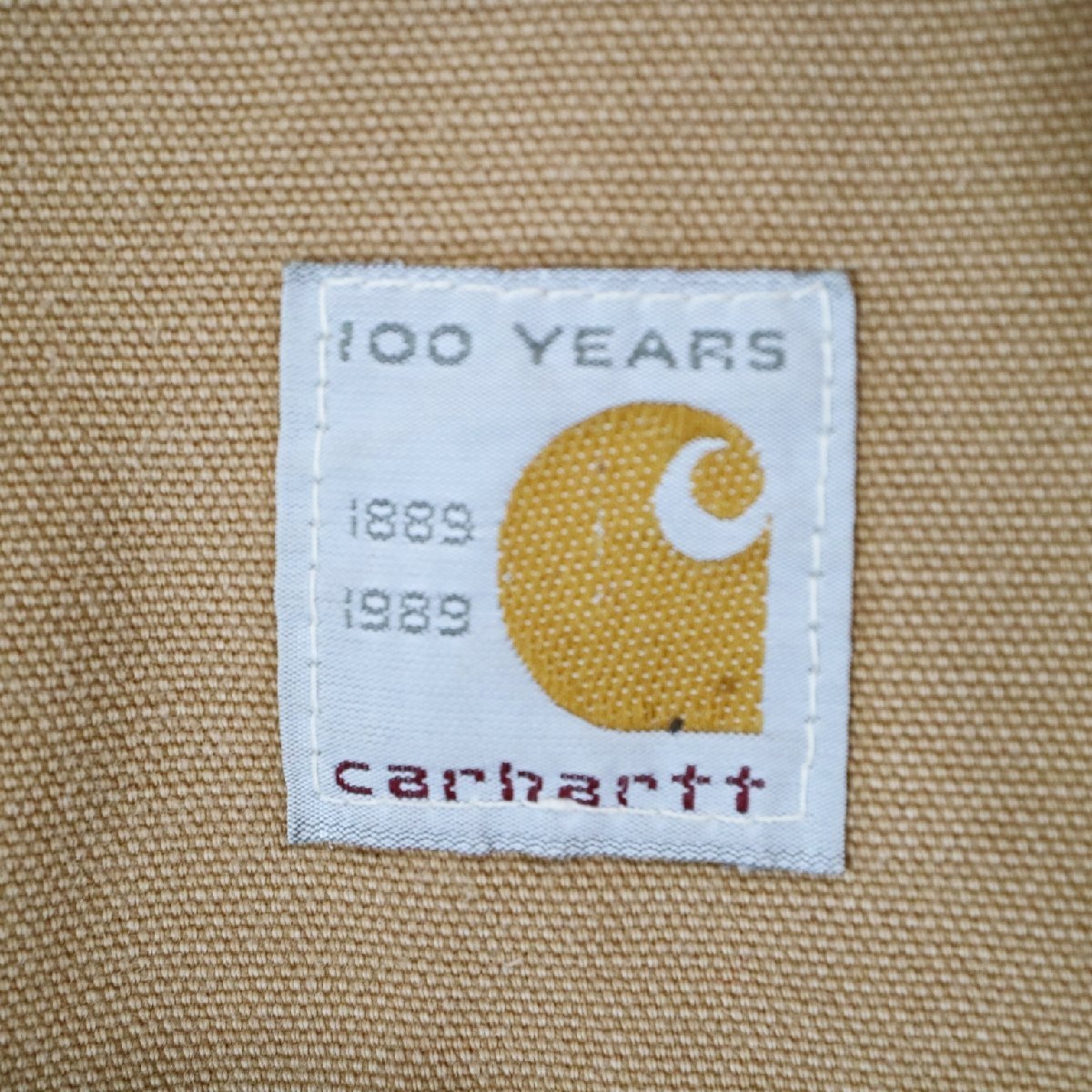 SALE///// 80年代 Carhatt カーハート 中綿 ダック地 オールインワン ワークウェア ダック生地 作業着 ブラウン ( メンズ 40R ) M6671_画像10