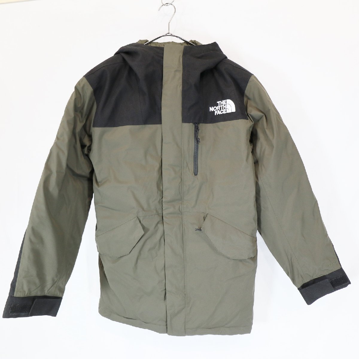 SALE///// THE NORTH FACE ノースフェイス ベッドフォード ダウンジャケット アウトドア キャンプ 黒×カーキ ( メンズ Ｓ ) M8027_画像1