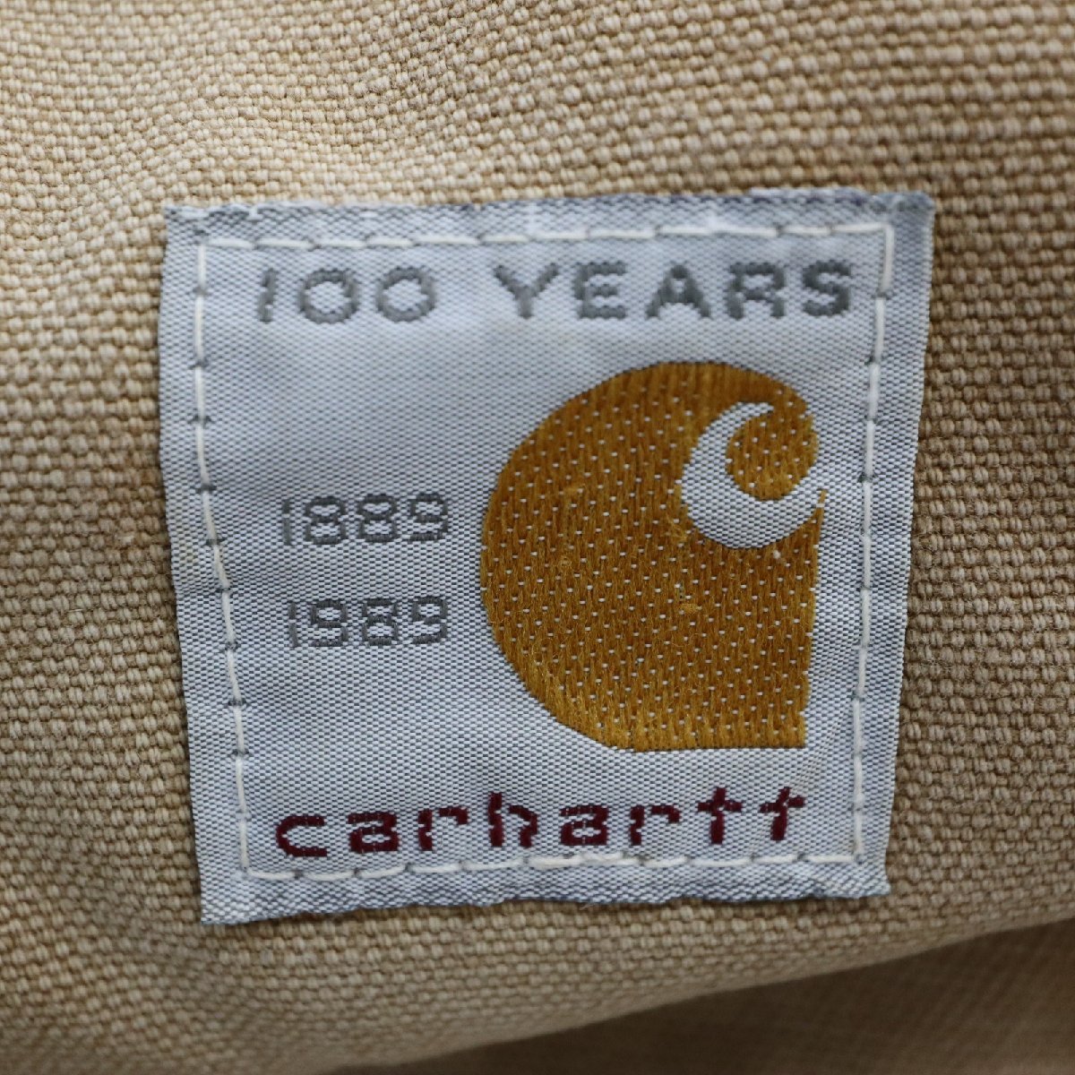 SALE///// 80年代 USA製 Carhartt カーハート オールインワン 100周年記念 ワークウェア 作業着 DIY キャメル ( メンズ 40R ) M8014_画像10