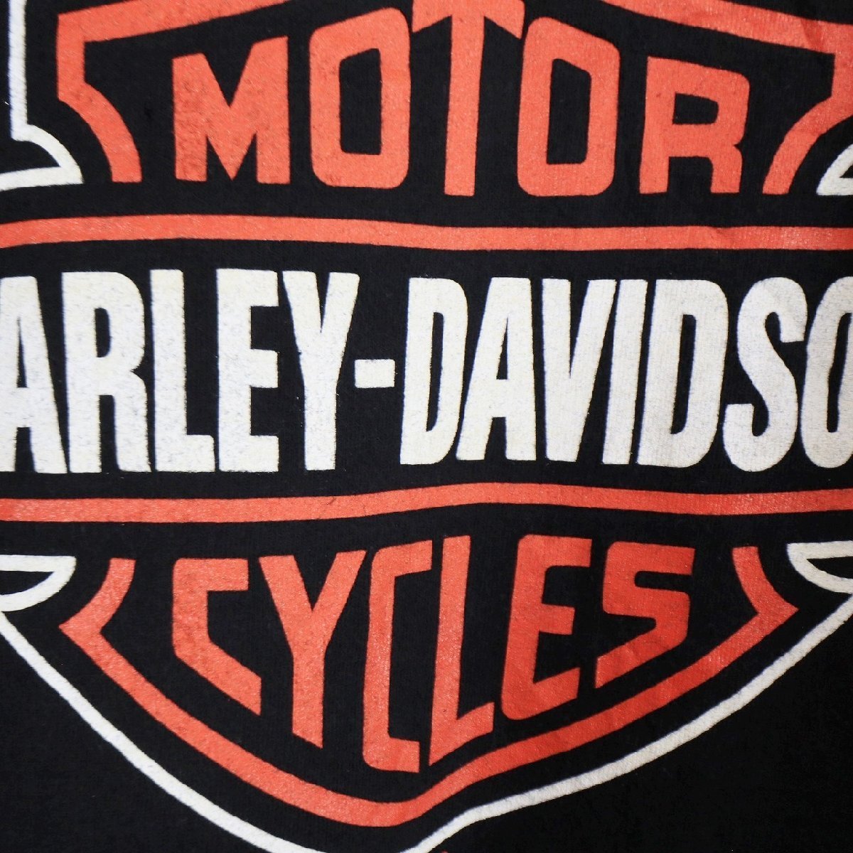 SALE///// 00s USA製 HARLEY-DAVIDSON ハーレーダビットソン プリント 半袖Tシャツ バイク サーキット ブラック ( メンズ XL ) N0407_画像7