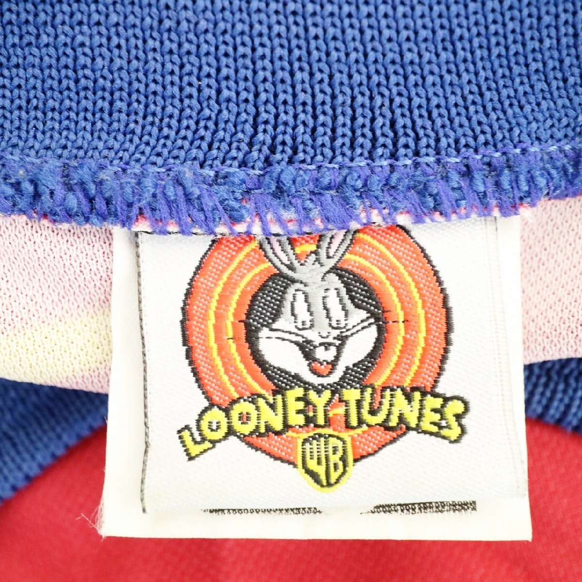 SALE///// 90s LOONY TUNES ルーニー・テューンズ FCバルセロナ 半袖 ゲームシャツ プロチーム サッカー ( メンズ XL相当 ) N0447_画像10