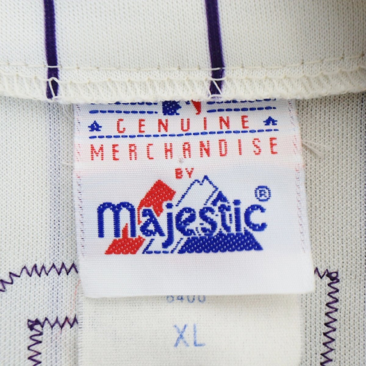 SALE///// 90s USA製 Majestic MLB アリゾナダイヤモンドバックス 半袖 ベースボールシャツ ホワイト ( メンズ XL ) N1168_画像9