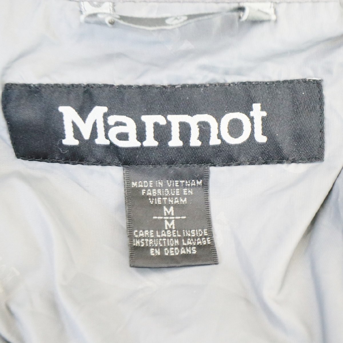 SALE///// Marmot マーモット ナイロンジャケット マウンテンパーカー アウトドア キャンプ 防寒 ブラック ( メンズ M ) N1031の画像9