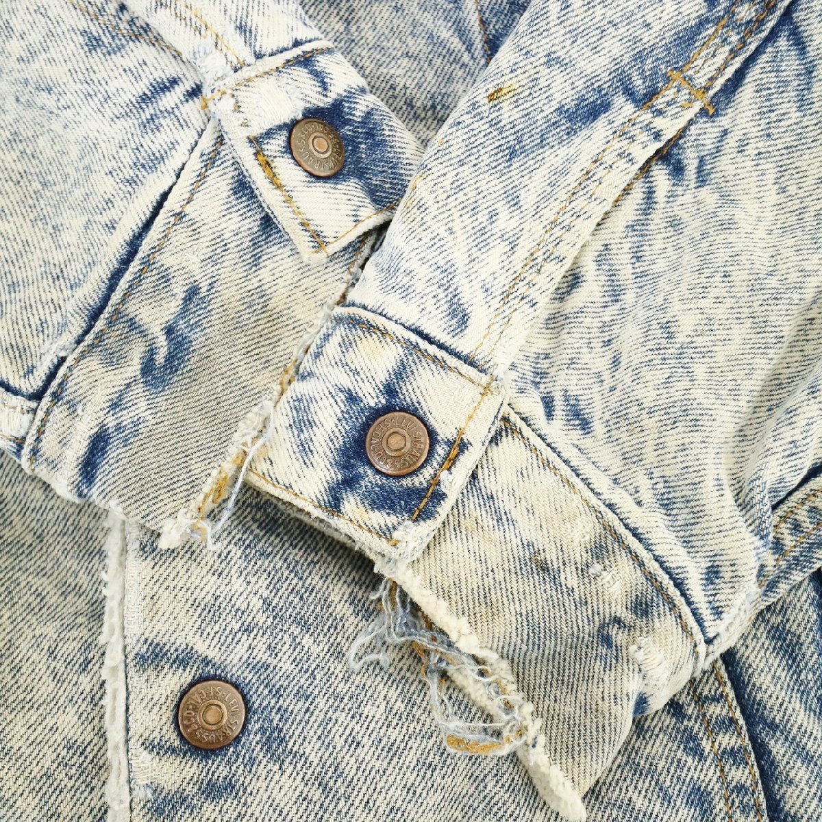 SALE///// 90s USA製 Levi's リーバイス デニムジャケット アメカジ 裏地ボア ライトブルー ( メンズ XL ) N1763の画像6