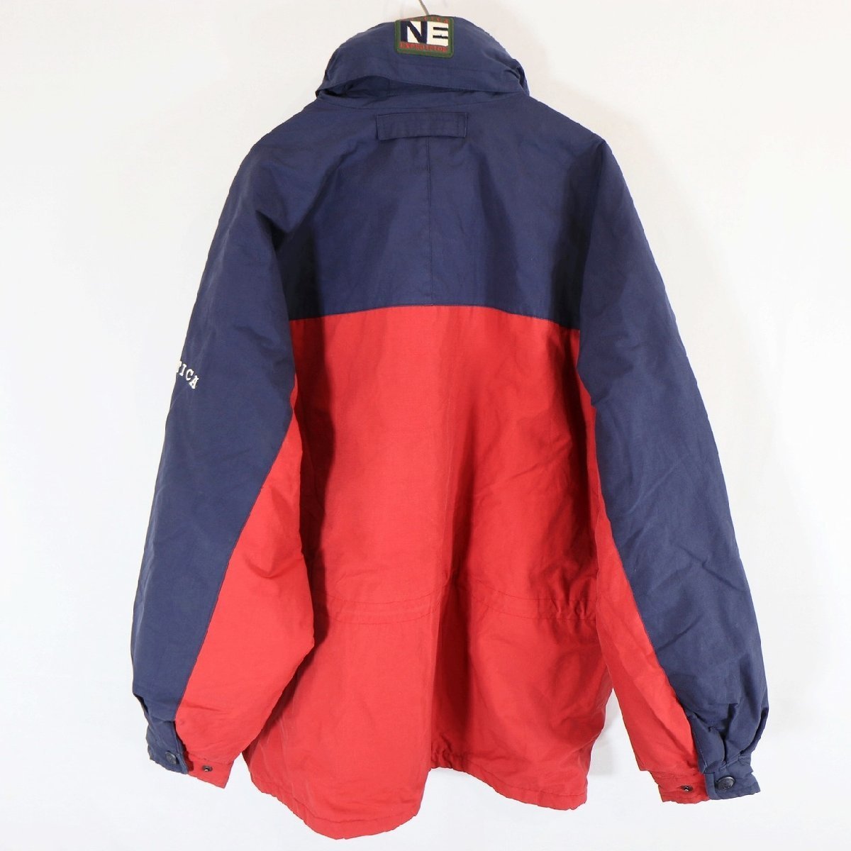 SALE///// 90s NAUTICA ノーティカ セーリング ジャケット アウトドア マリンスポーツ ストリート レッド ( メンズ XL ) N2243_画像2