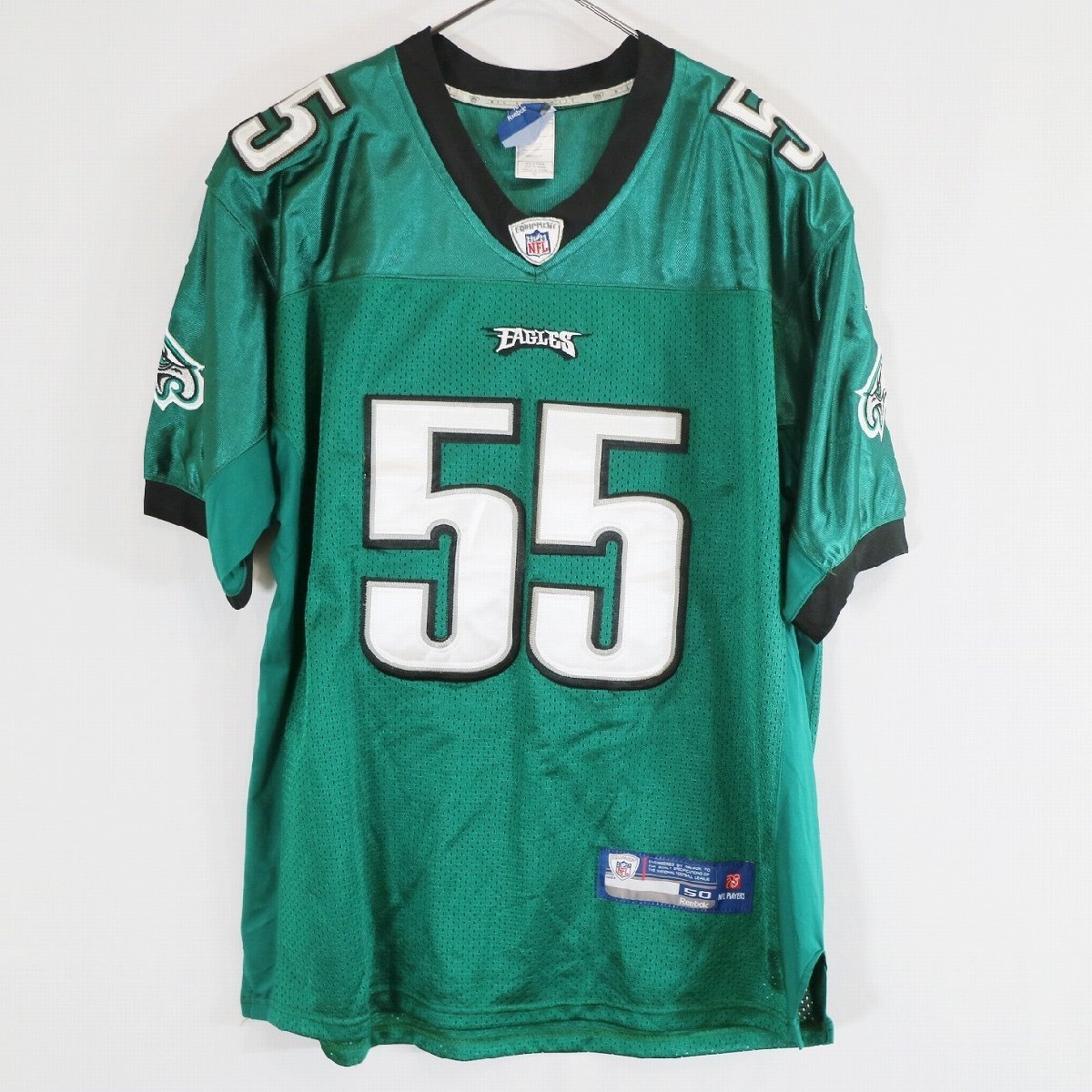 SALE///// Reebok Reebok NFL filler Delphi a* Eagle s игра рубашка спорт американский футбол зеленый ( мужской 50 ) N2934