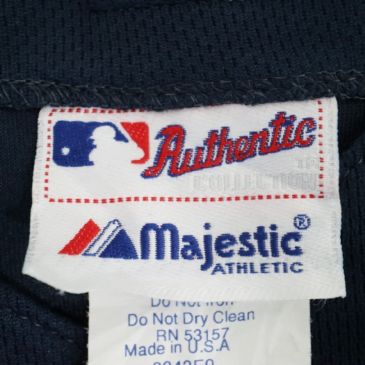SALE///// majestic MLB ニューヨーク・ヤンキース ゲームシャツ ベースボール プロチーム スポーツ ネイビー ( メンズ L ) N2857の画像10