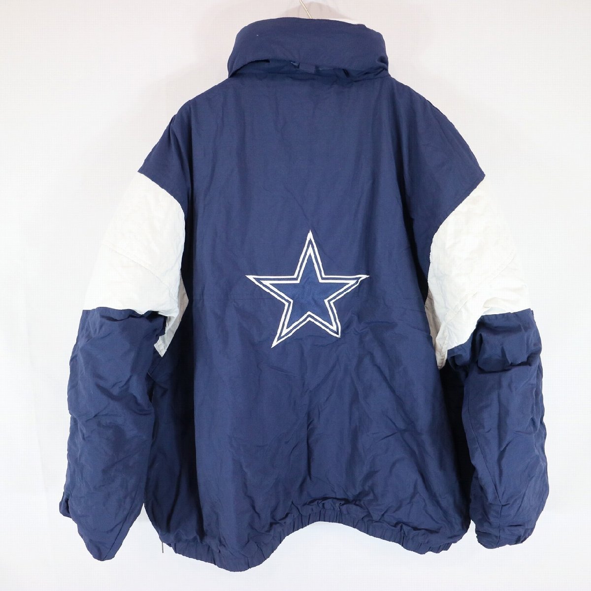 SALE///// COWBOYS NFLdalas*kau boys cotton inside nylon jacket sport american football Pro team navy ( men's XL ) N3114