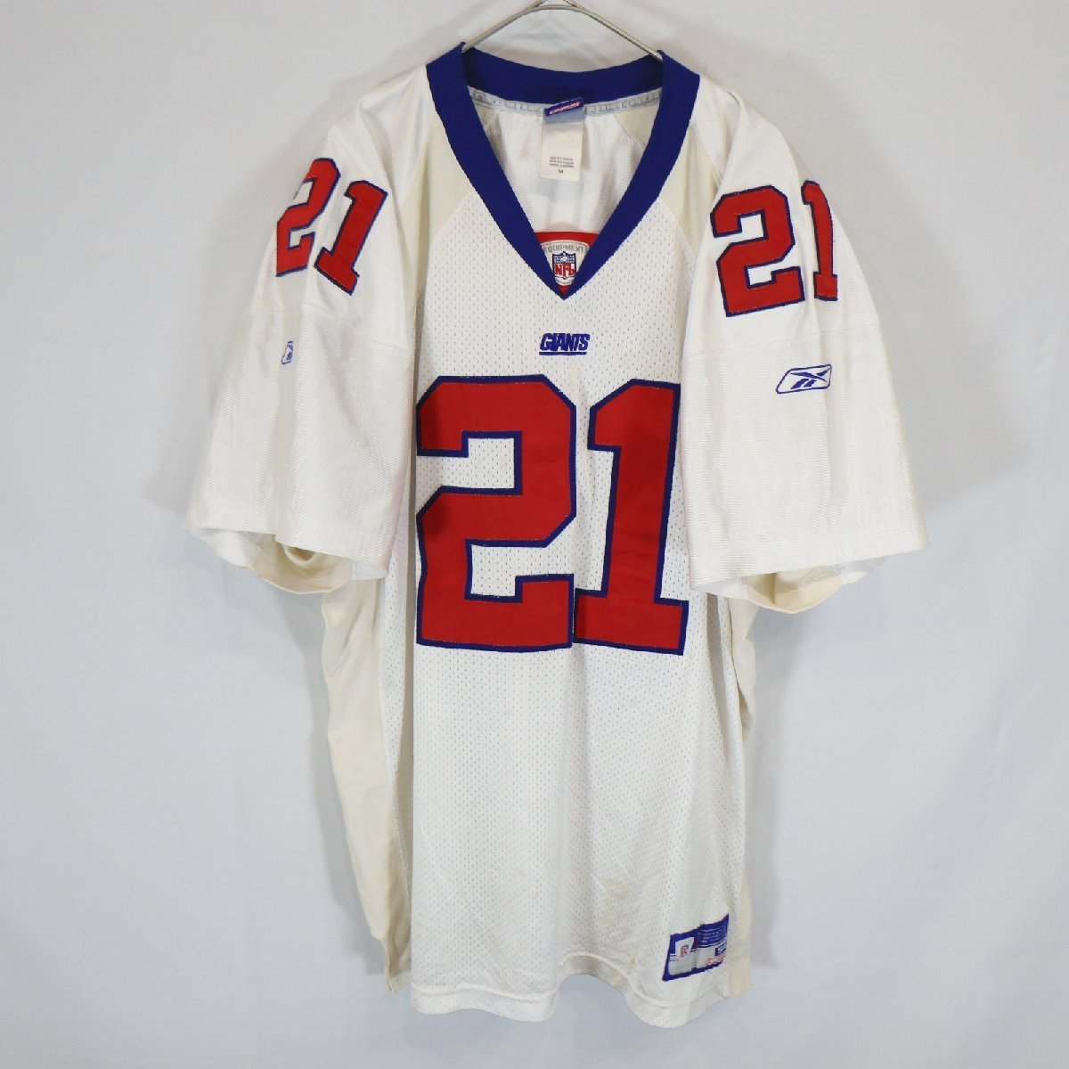 SALE///// Reebok リーボック NFL ニューヨーク・ジャイアンツ 半袖 ゲームシャツ プロチーム アメフト ホワイト ( メンズ 54 ) N3278_画像1