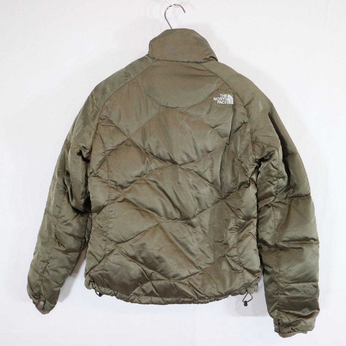 SALE///// THE NORTH FACE ノースフェイス 550fill ダウンジャケット アウトドア キャンプ 防寒 アウター カーキ ( メンズ S ) N3308_画像2