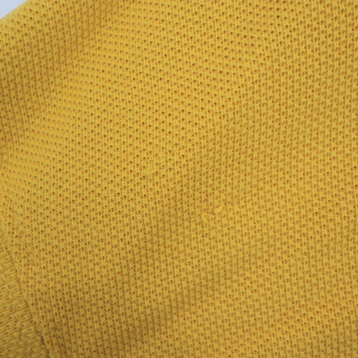 SALE///// Calvin Klein カルバンクライン 半袖 ポロシャツ ハーフジップ 無地 イエロー ( メンズ XL ) N3283_画像4