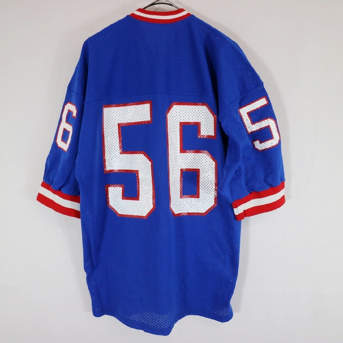SALE///// 90s NFL Sand-Knit ニューヨーク・ジャイアンツ フットボールシャツ ナンバリング アメフト ブルー ( メンズ XL ) N3794_画像2