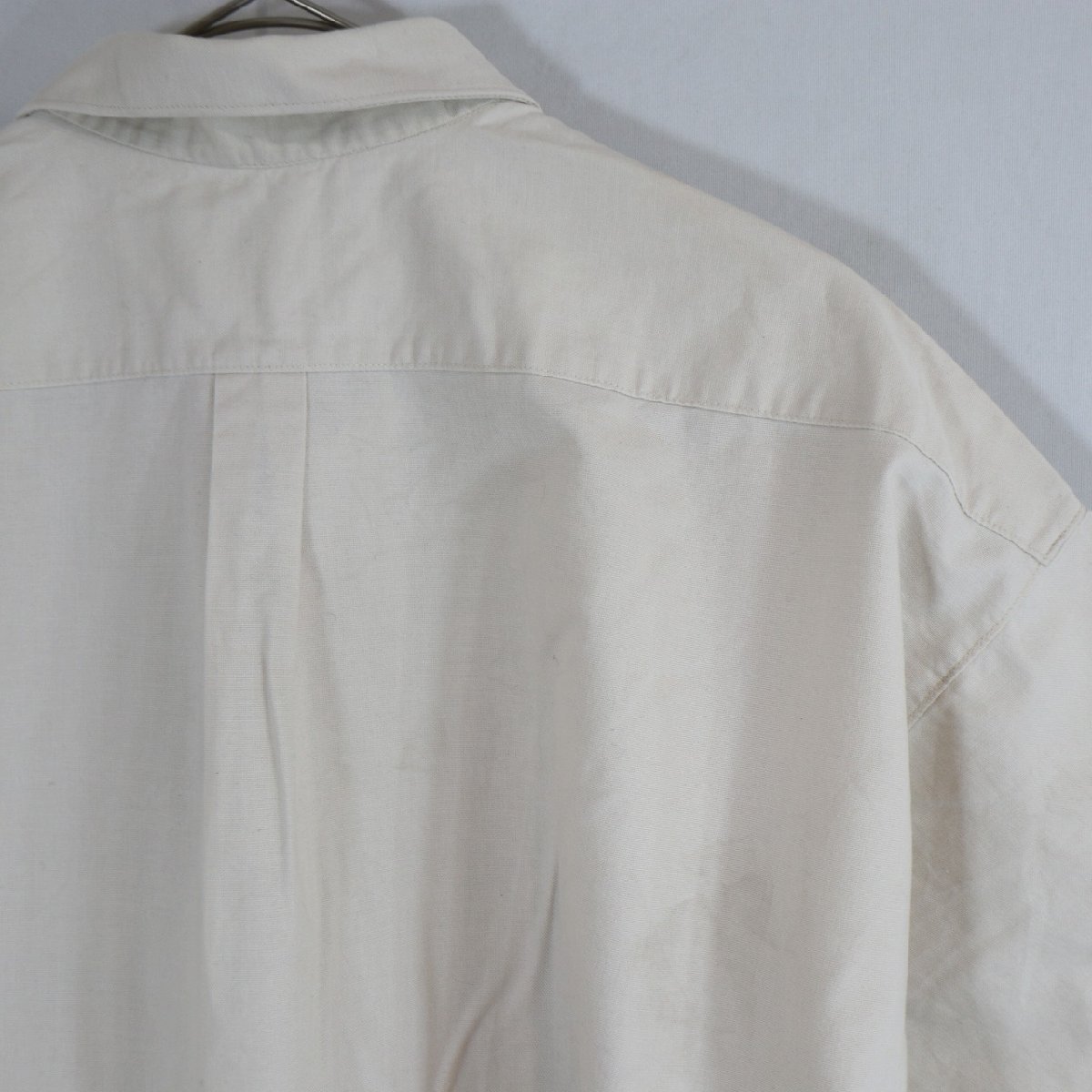 SALE///// 刺繍 チロリアンシャツ ユーロ 半袖 アイボリー ( メンズ 2XL相当 ) N4787_画像4