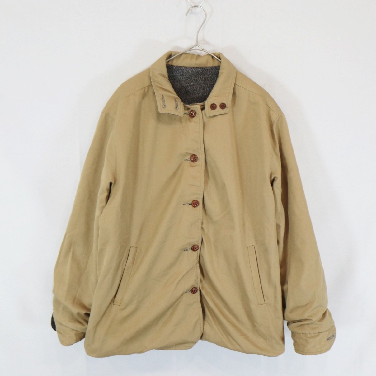 SALE///// USA製 PENDLETON ペンドルトン リバーシブルジャケット アメカジ フォーマル ベージュ/グレー ( メンズ L ) N4867の画像1