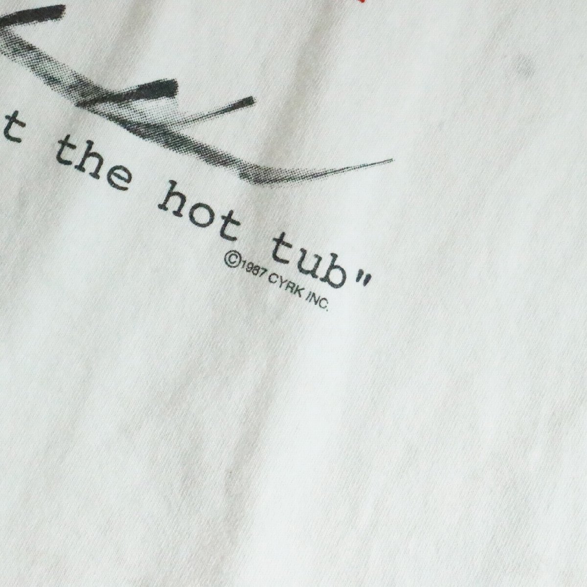 SALE///// 【SALE】F□80年代 USA製 CYRK SPORT Vail Bumps Tシャツ 半袖 スキー プリント ホワイト 白 (XL) 大きいサイズ k8808_画像3