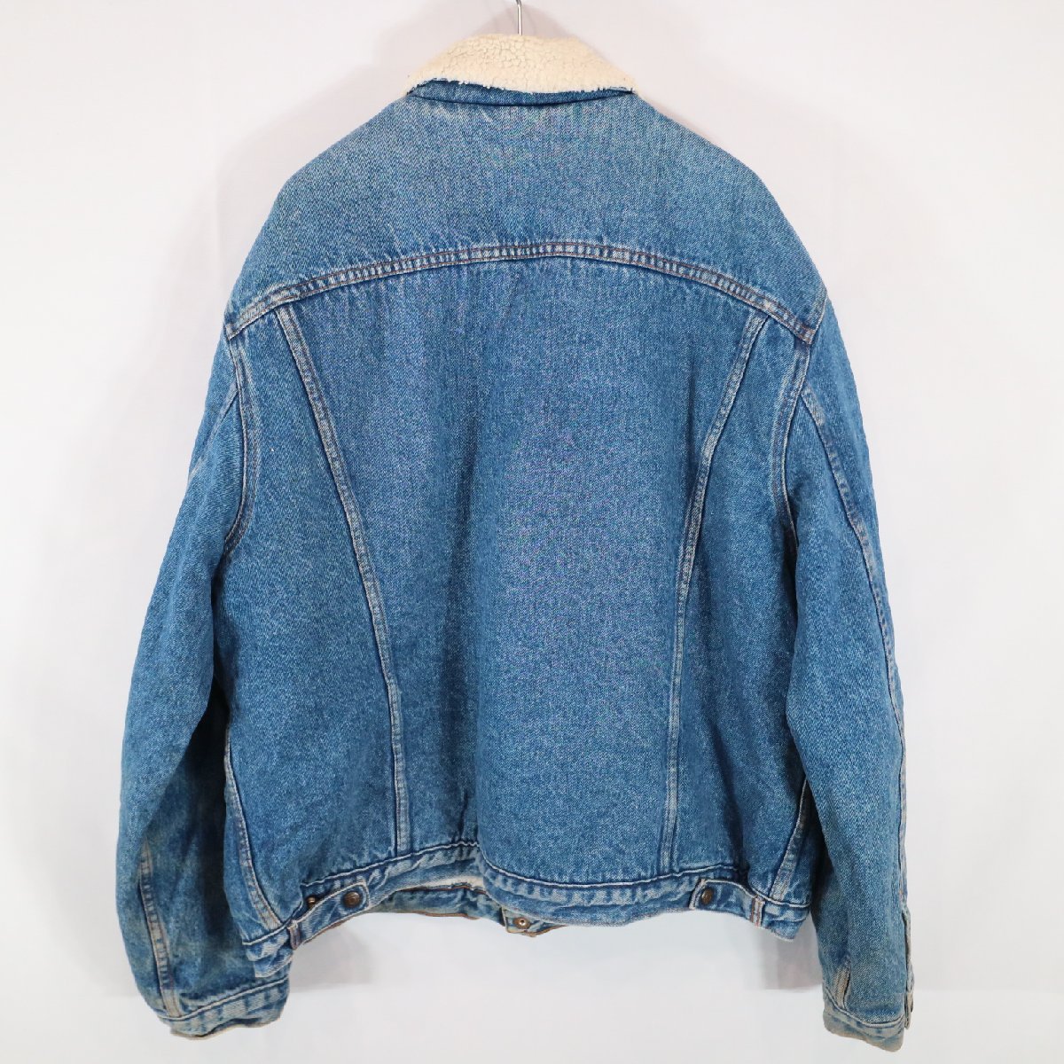 SALE///// 80年代 LEVI’S リーバイス デニムジャケット ストリート系 アメカジ 裏地ボア インディゴブルー ( メンズ XL ) M7349の画像2