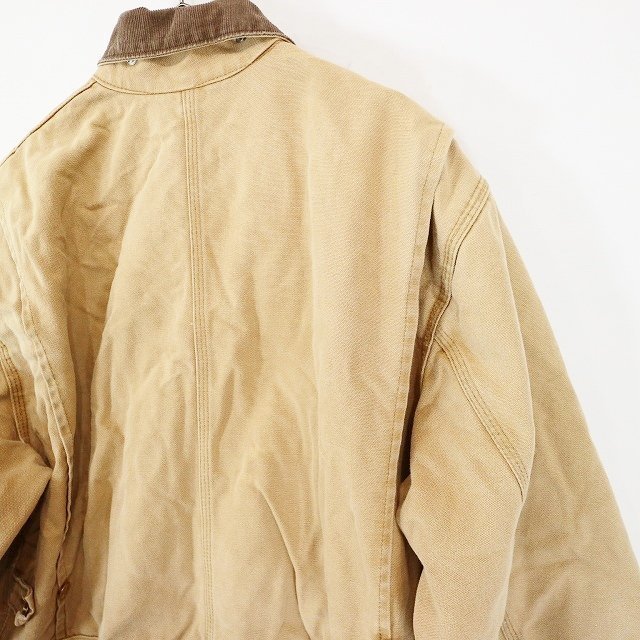 SALE///// 70s USA製 Carhartt カーハート オールインワン ワークウェア ダック生地 作業着 日曜大工 キャメル ( メンズ 48R ) M9531_画像5