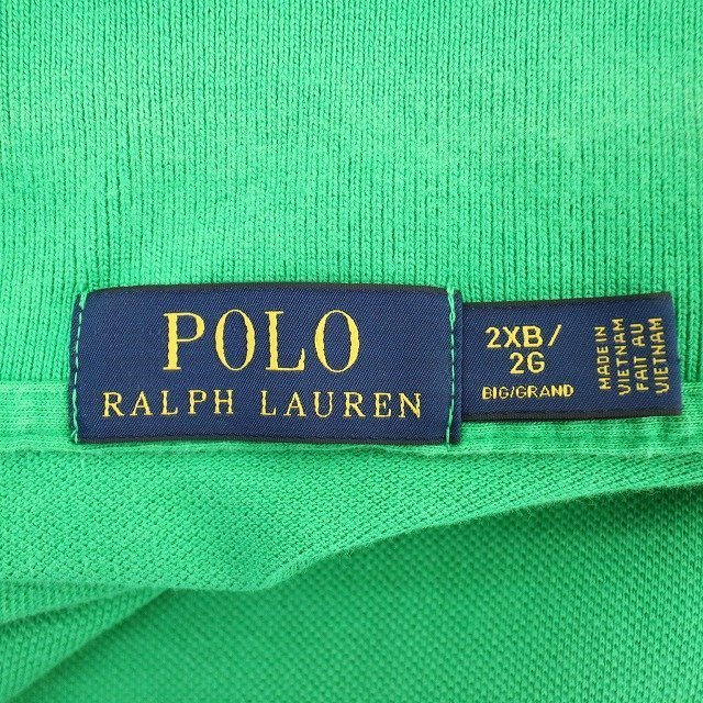 SALE///// Polo Ralph Lauren ラルフローレン S/S ポロシャツ ワンポイントロゴ サマー グリーン ( メンズ 2XB ) M9455_画像8