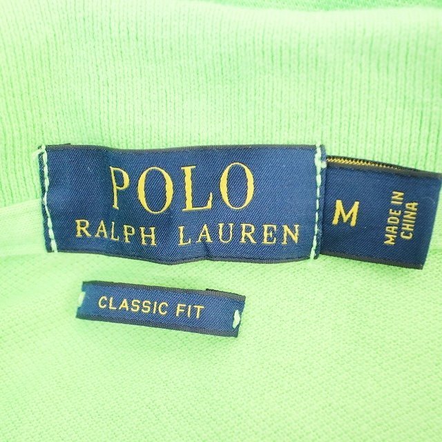 SALE///// Polo Ralph Lauren ポロラルフローレン S/S ポロシャツ 半袖 カジュアル ライトグリーン ( メンズ M ) M9445_画像9