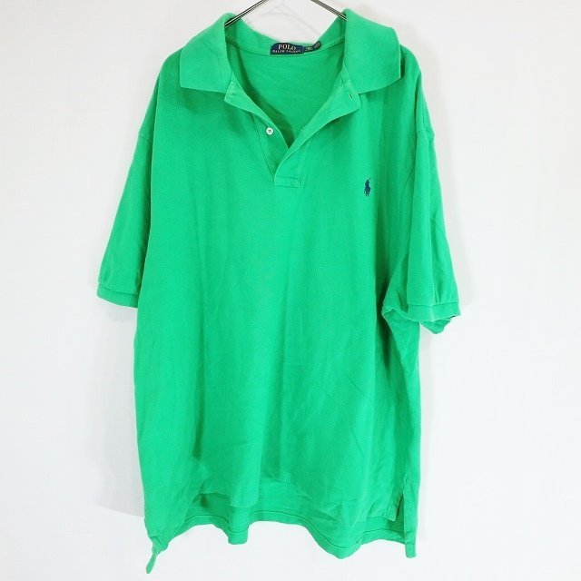 SALE///// Polo Ralph Lauren ラルフローレン S/S ポロシャツ ワンポイントロゴ サマー グリーン ( メンズ 2XB ) M9455_画像3