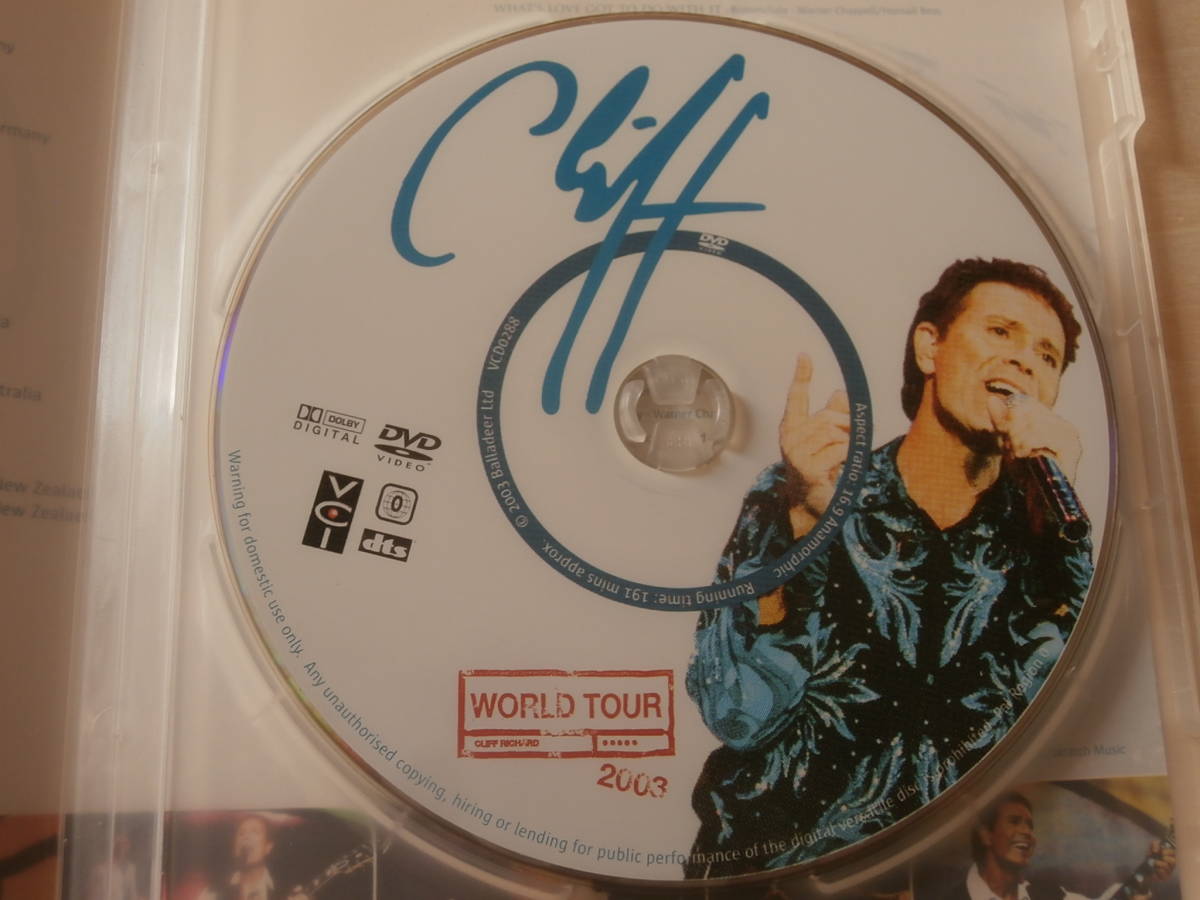 音楽DVD&disc " AN AUDIENCE WITH.., CLIFF WORLD TOUR 2003 " Cliff Richard クリフ・リチャード_画像4
