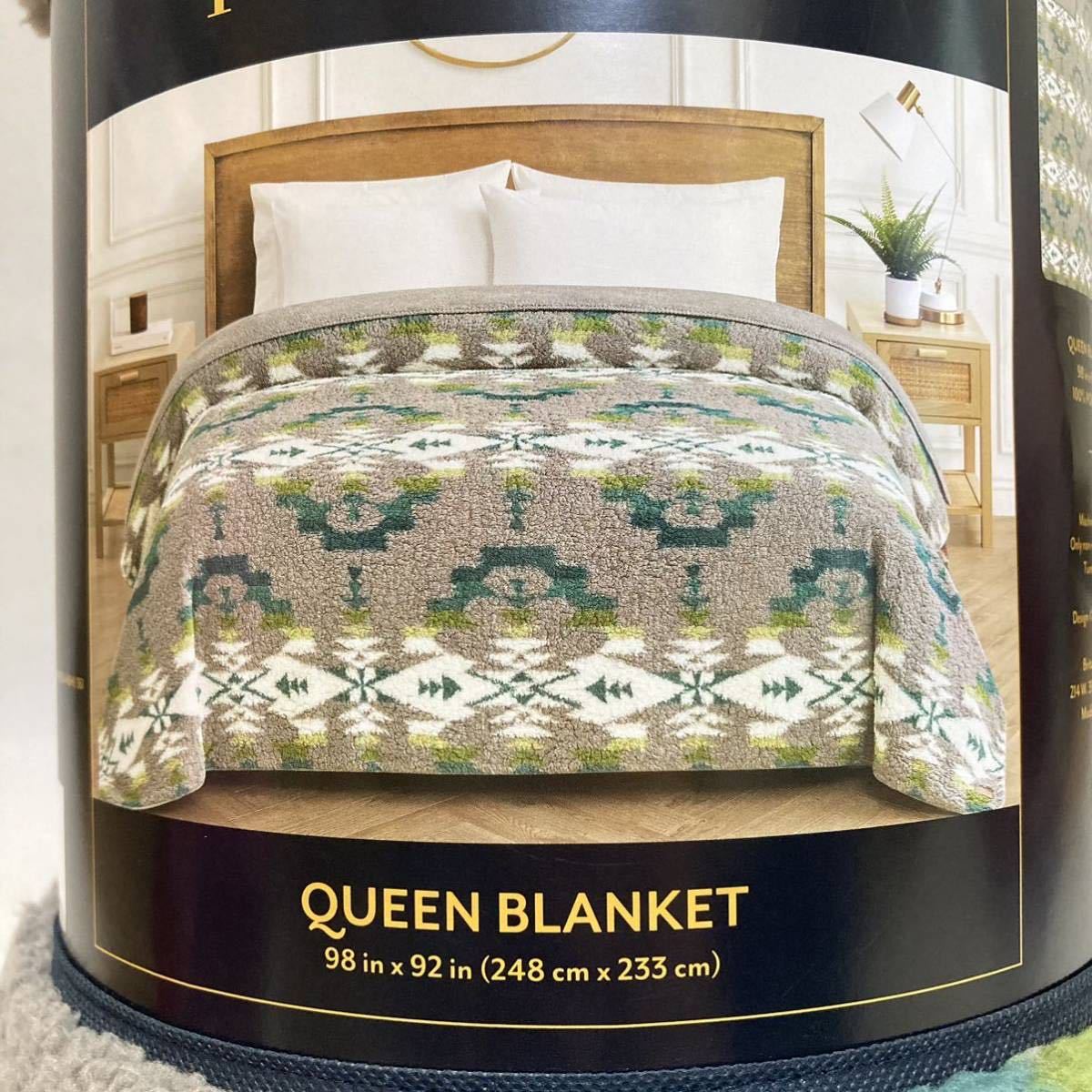 445.新品☆送料無料☆ペンドルトン ブランケット　クイーン　シェルパブランケット　Pendleton Blanket Queen 248cm 233cm コストコ_画像6