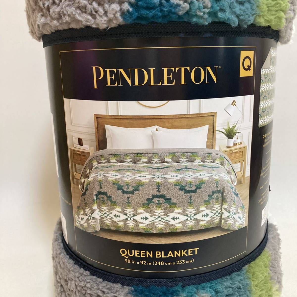 445.新品☆送料無料☆ペンドルトン ブランケット　クイーン　シェルパブランケット　Pendleton Blanket Queen 248cm 233cm コストコ_画像9