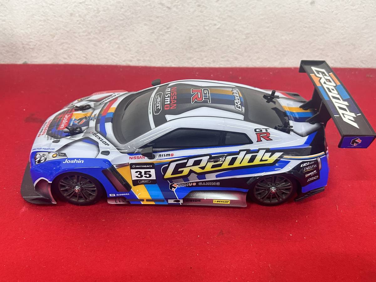 M-5521⑦ 【同梱不可】980円～ 現状品　NISSAN　GT-R　NISMO　1/16 DRIFT RC　4WD　GT3　GREddy　ラジコン　コントローラーセット　_画像2