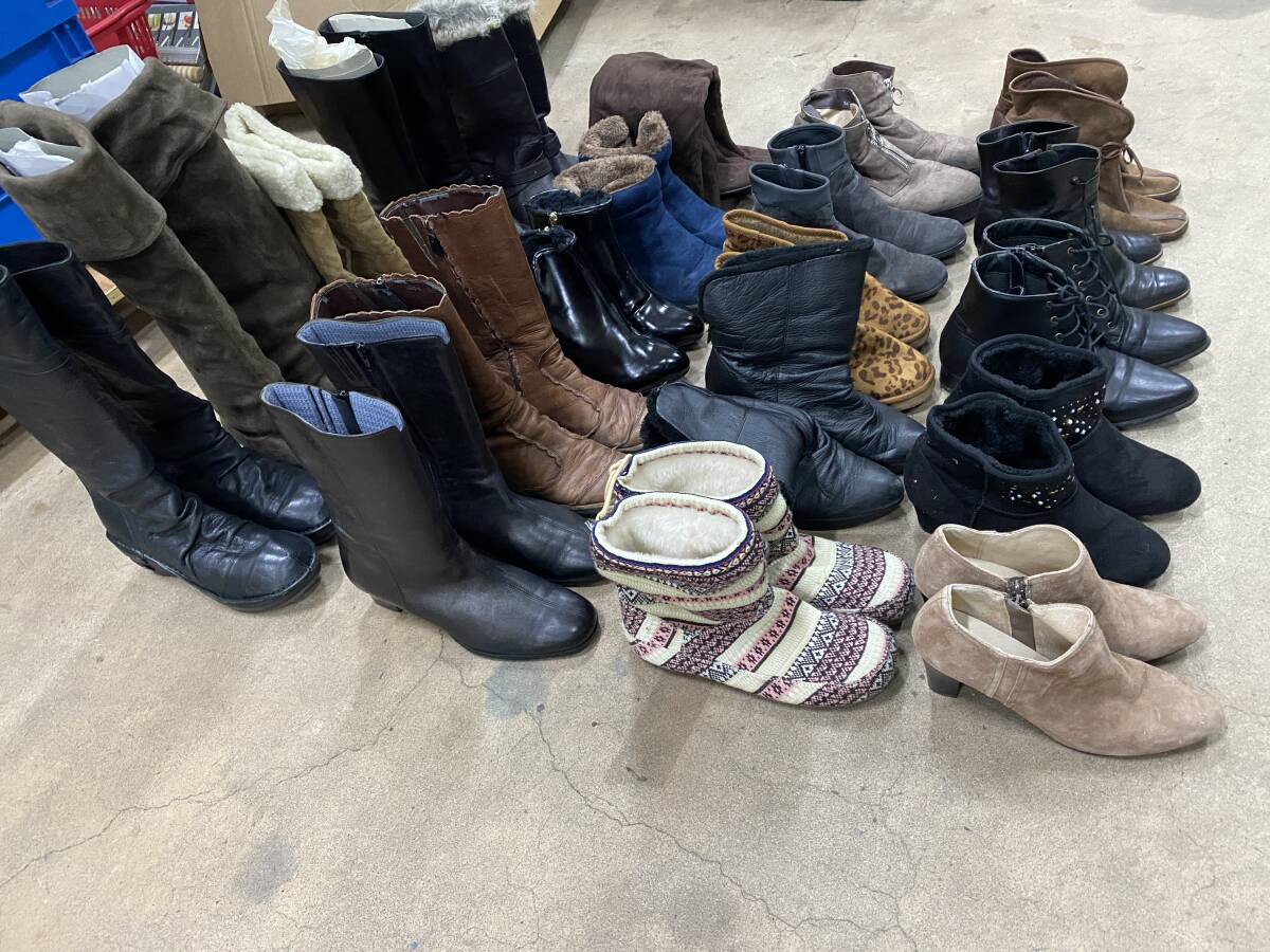  repeated M-5602 [ including in a package un- possible ]980 jpy ~ present condition goods lady's boots 20 pair summarize 21.5~25cm sama . short boots long boots 