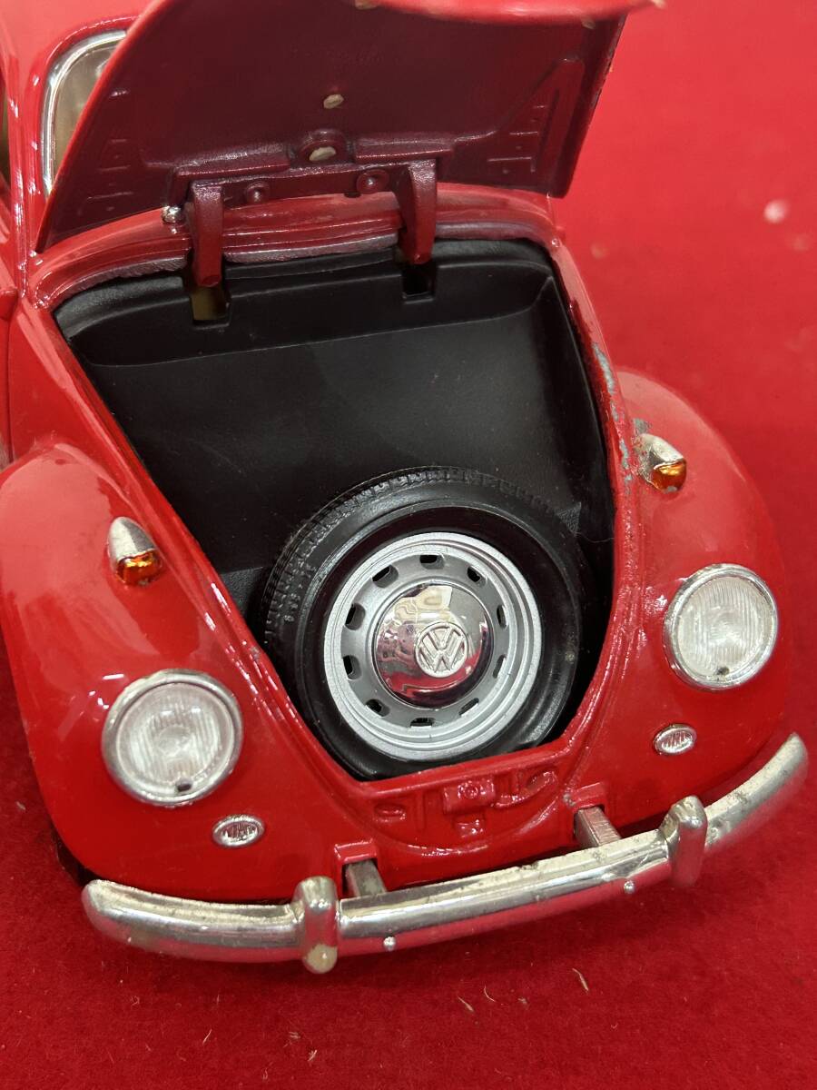 再M-5660 【同梱不可】980円～ 現状品　Volkswagen/フォルクスワーゲン　beetle　1967　模型　ミニカー　赤　レッド　_画像7