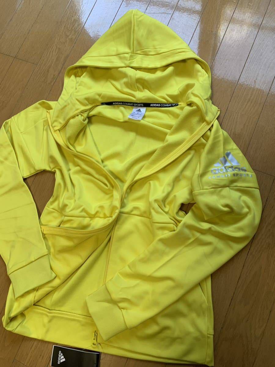 ★春先に♪【新品】【Ｌ】adidas(アディダス)裏地トリコットパーカーJKT【YEL】★_画像2