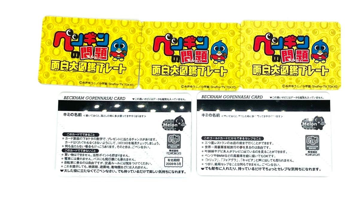 ペンギンの問題 面白大図鑑プレート×3枚 ごぺんなさいカード×2 ペンギンの問題 面白大図鑑プレート×3枚 ごぺんなさいカード×2