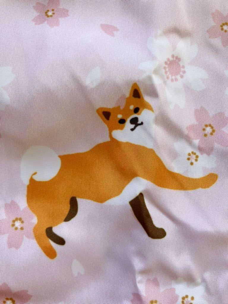 エコバッグ コンビニバッグ さくらまうしばた ピンク 柴犬の エコバッグ コンビニバッグ さくらまうしばた ピンク 柴犬の