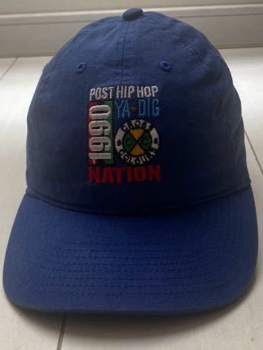 送料無料 CROSS COLOURS クロスカラーズ YA DIG POST HIP HOP NATION 1990 刺繍 CAP キャップ 帽子 blue ブルー 青 TLC SPIKE LEE wu 90s_画像2