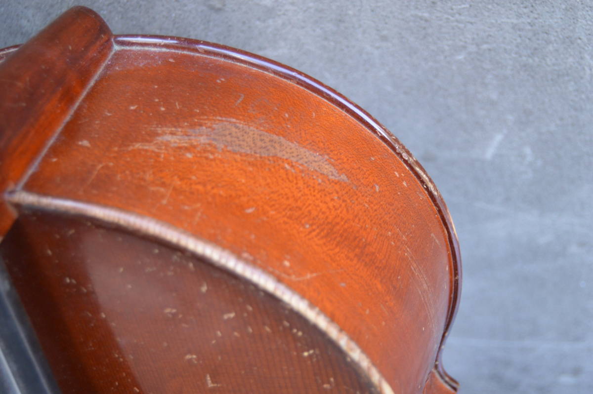 F055 1000円スタート ジャンク ヴィンテージ Anton Prell アントンプレル Cello チェロ I 1/2 ドイツ製 Nurnberg 1994 E_画像6