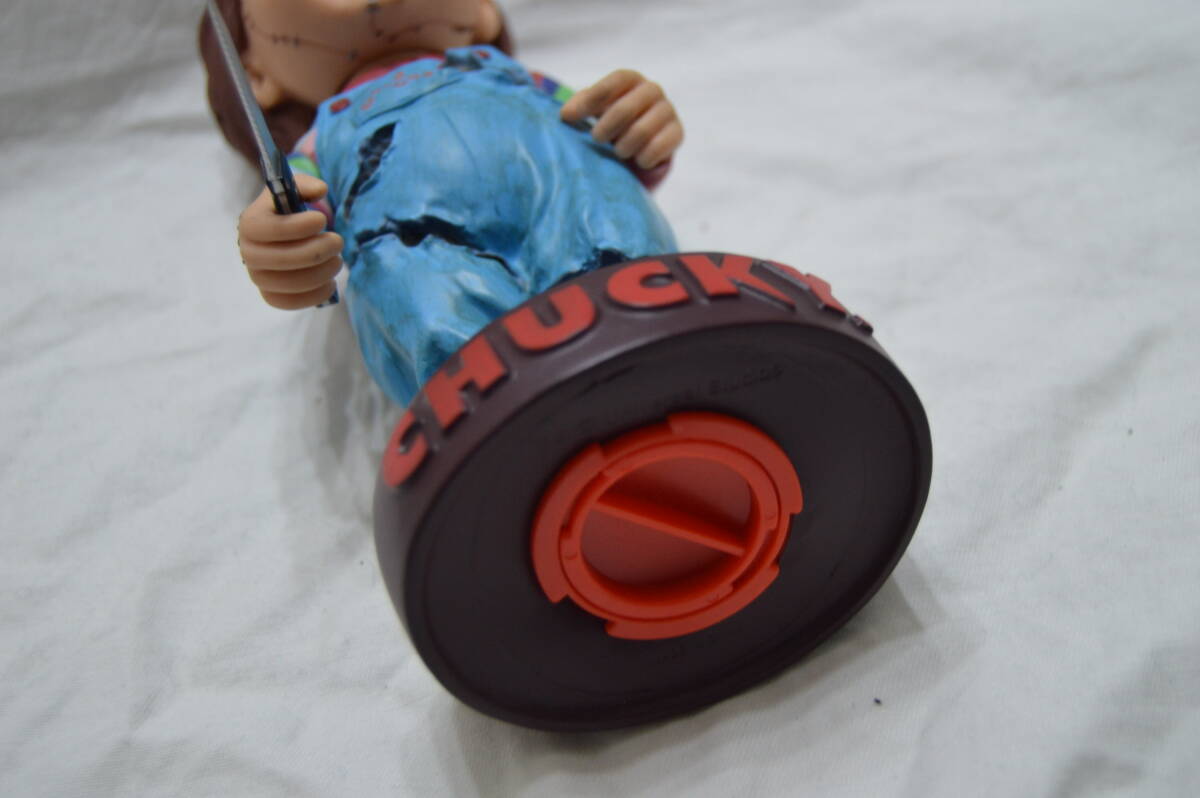 F117 中古 Child's Play CHUCKY チャイルドプレイ チャッキー ボビンヘッドバンク フィギュア 貯金箱 B_画像6