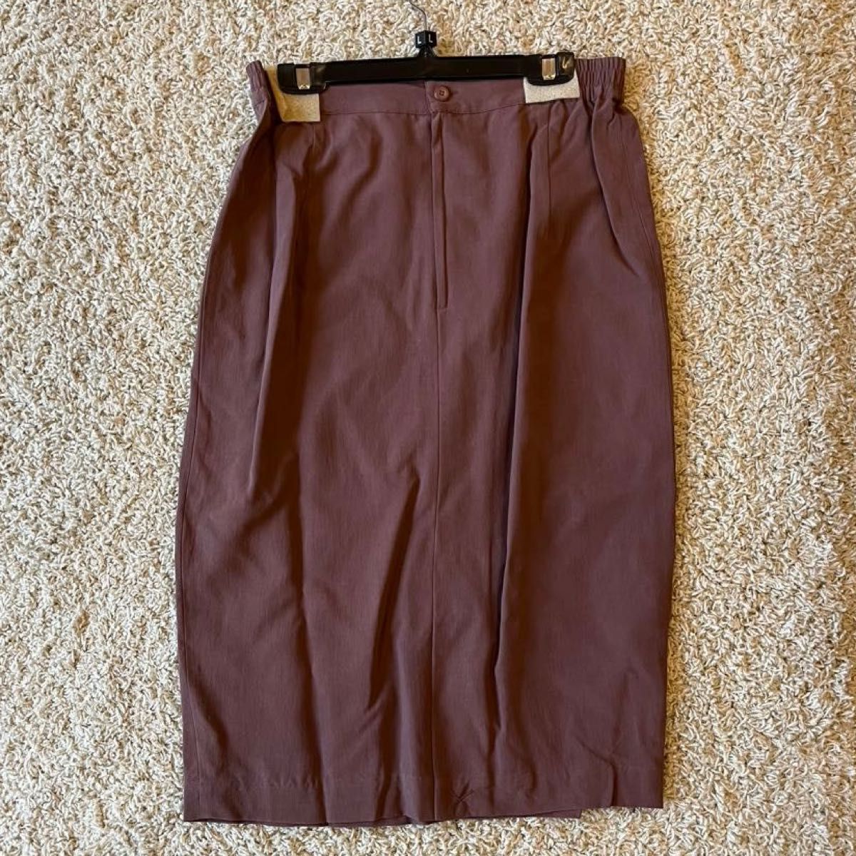 jasmiスーツ ダブル 赤茶 絹100% セットアップ スカート 新品タグ付 テーラードジャケット シルク