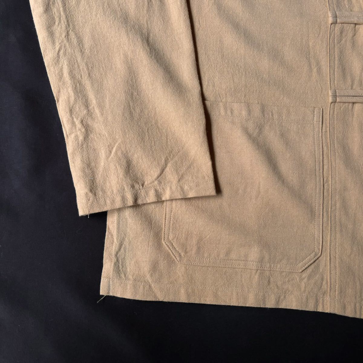 80s 〜90s Unkown Cotton Rayon? French China Work Jacket 46サイズ 80年代 90年代 コットン レーヨン? フレンチチャイナワークジャケットの画像4