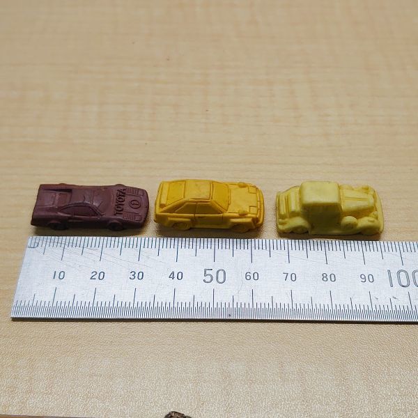  eraser supercar car retro collection 3 pcs. set 