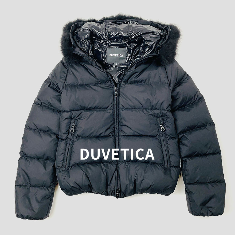 美品 DUVETICA デュベティカ ADHARADUE アダラドゥエ ダウンジャケット 黒 フォックス ファー レディース