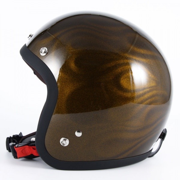 72JAM ジェットヘルメット&シールドセット GHOST FLAME - ゴールド フリーサイズ:57-60cm未満 +開閉式シールド APS-01 JG-15の画像2