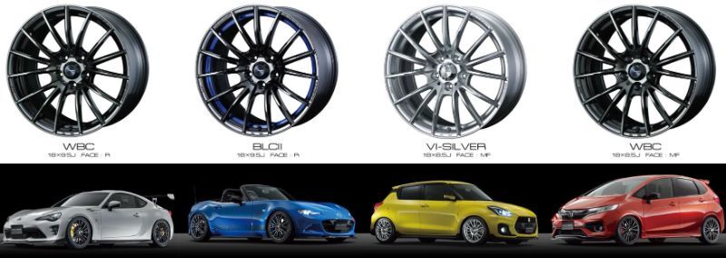 新品 WEDS ウェッズスポーツ SA35R 18x9.5+38 5/114.3 シルバー WRX STI VAB 6ポット車も対応 WRX S4 VAG チューナーサイズ4本セット在庫有_画像5