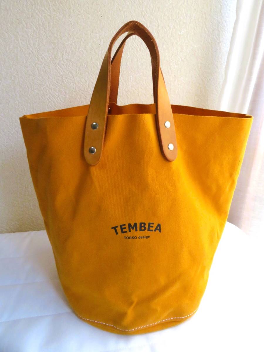 TEMBEA テンベア デリバリートート キャンバスコットン 綿 ハンドル~レザー(牛革) 日本製 JAPAN 送料無料の画像1