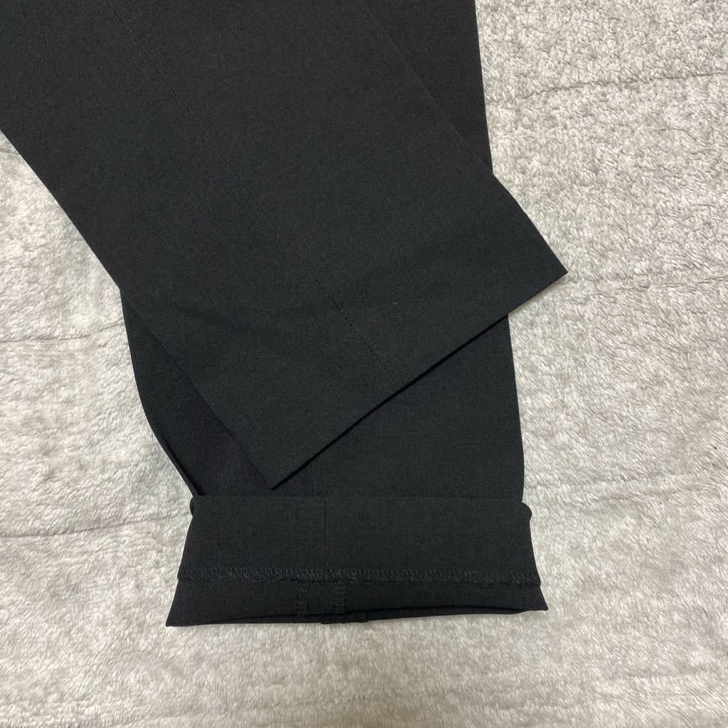 2C【新品　未使用】UNIQLO ユニクロ 感動パンツ ウールライク 黒 ブラック スラックス 73×76 ストレッチ 格安_画像10