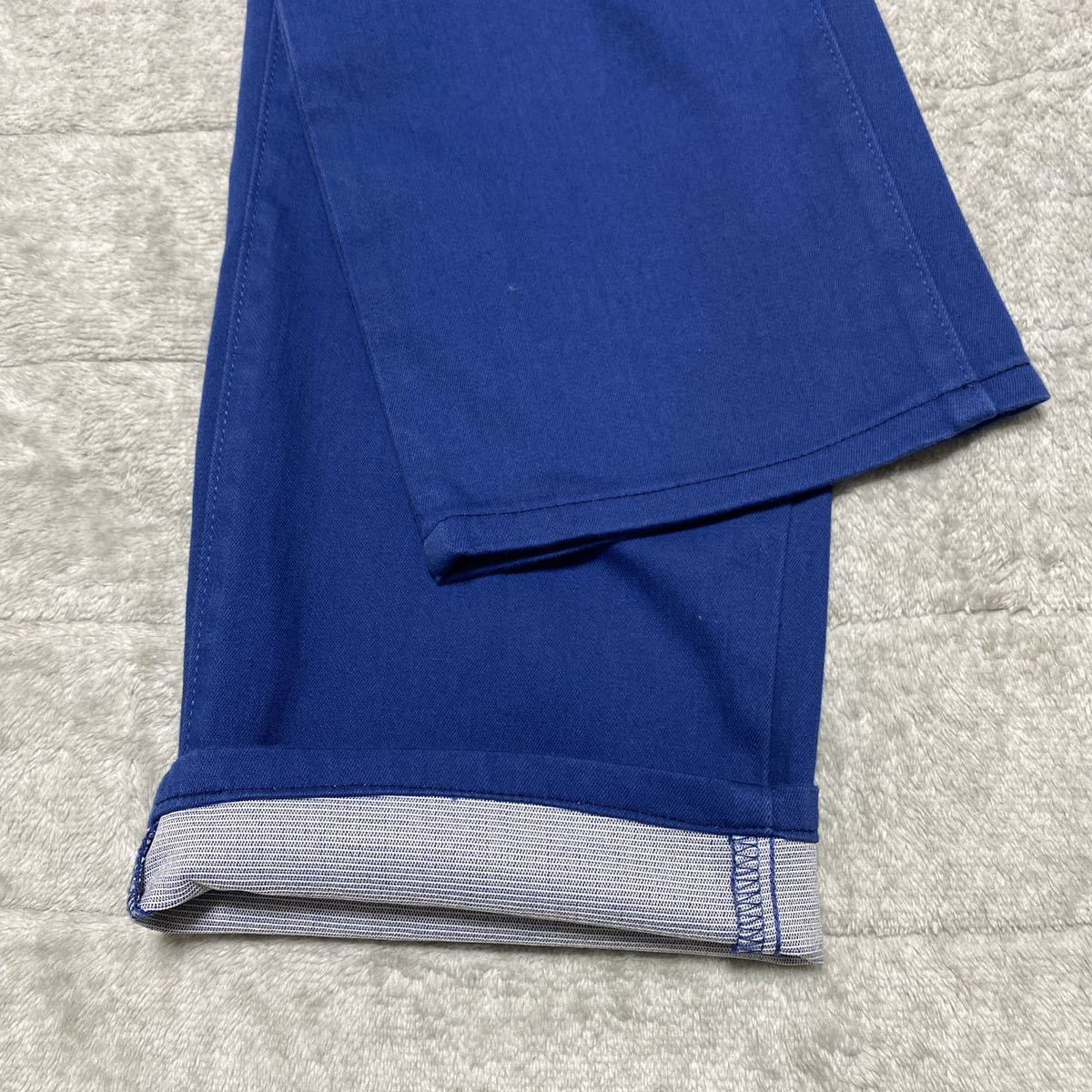 2C[ put on little ]EDWIN Edwin E403CM stretch color pants blue blue stretch STRAIGHT strut 39 MADE IN JAPAN made in Japan rare 