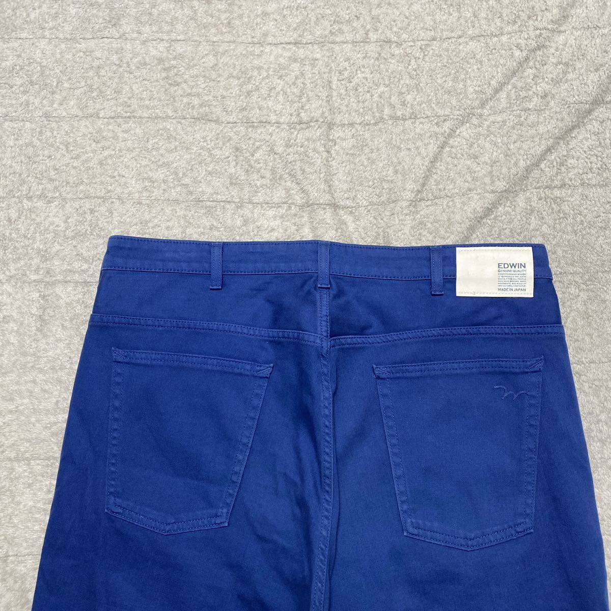 2C[ put on little ]EDWIN Edwin E403CM stretch color pants blue blue stretch STRAIGHT strut 39 MADE IN JAPAN made in Japan rare 