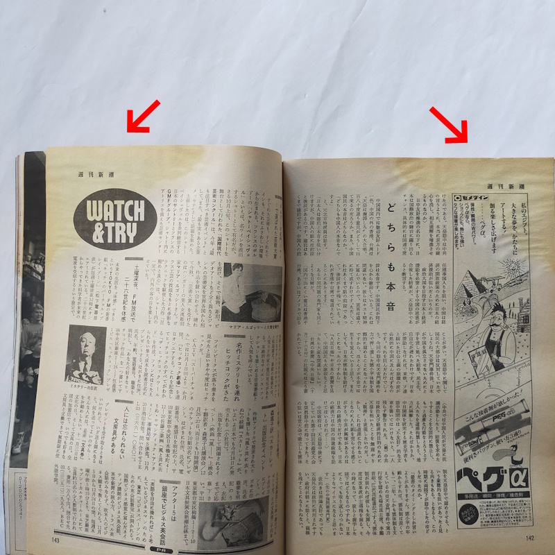 週刊新潮 1992年11月5日号 特集 「外紙は概ね好意的」ではなかった「天皇訪中」記事 高花田「人気」に宮沢りえ写真集の「吉凶」_多くの頁にあります