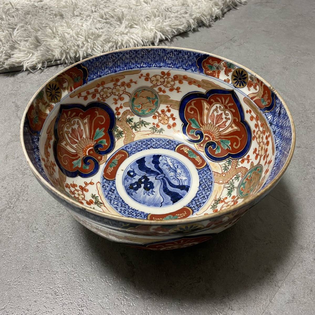 古伊万里 赤絵 富貴長春/七寸皿/染錦/金彩 染付/5枚 Yahoo!オークション - 冨貴長春 古伊万里 赤絵金彩 染付 大皿 古